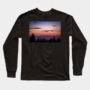 Clouds over mountains at sunset Long Sleeve T-Shirt